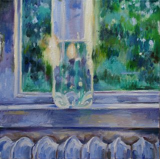 Tagebuch / Flasche am Fenster , Anita Voigt