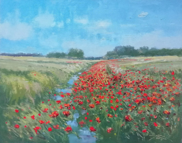 Feldlandschaft bei Lindenberg , Ralf Bechtel 