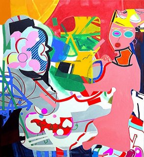 Die rosarote Frau besucht den abstrakten Künstler, Barron Holland