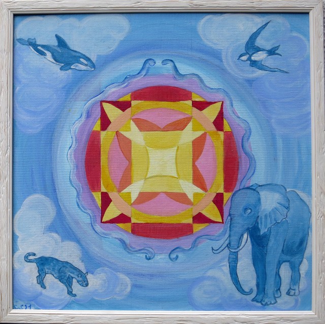Mandala mit Krafttieren, Sabine Sartory