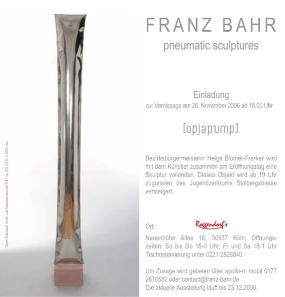 Franz Bahr pneumatic sculptures 