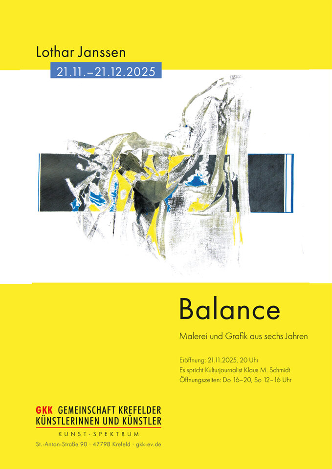 BALANCE - Lothar Janssen zeigt Malerei und Grafik