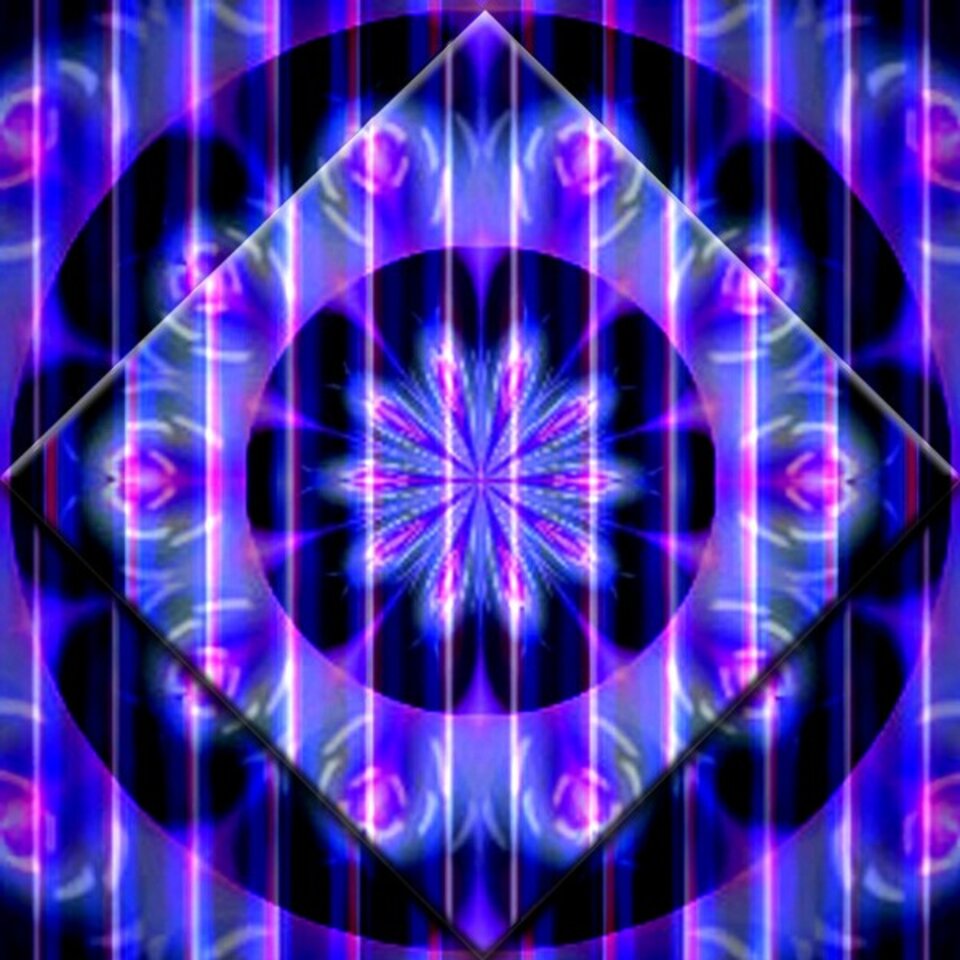Fensterbild. Mosaik. 33140, Digitalkunst auf Karton, José S. Ocón