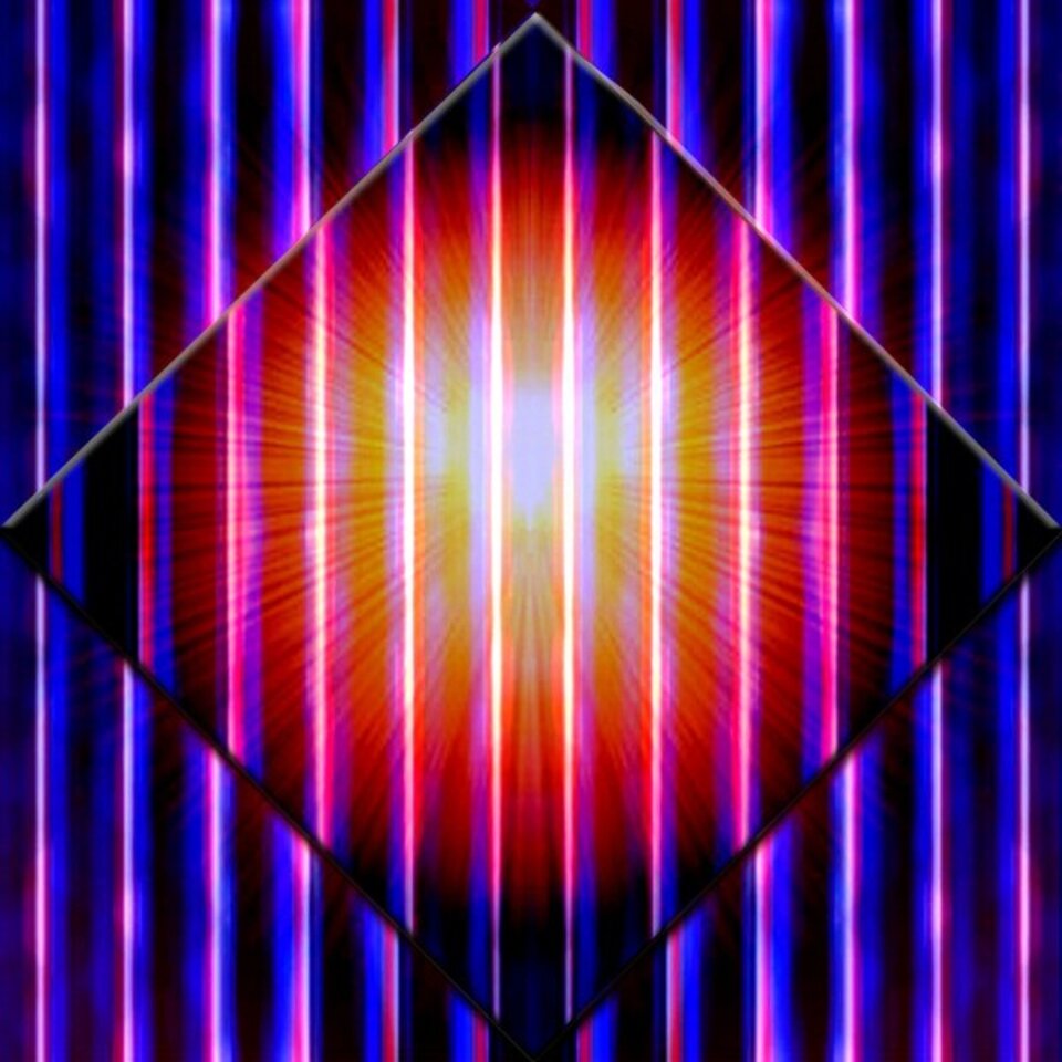 Fensterbild. Mosaik. 33134, Digitalkunst auf Karton, José S. Ocón