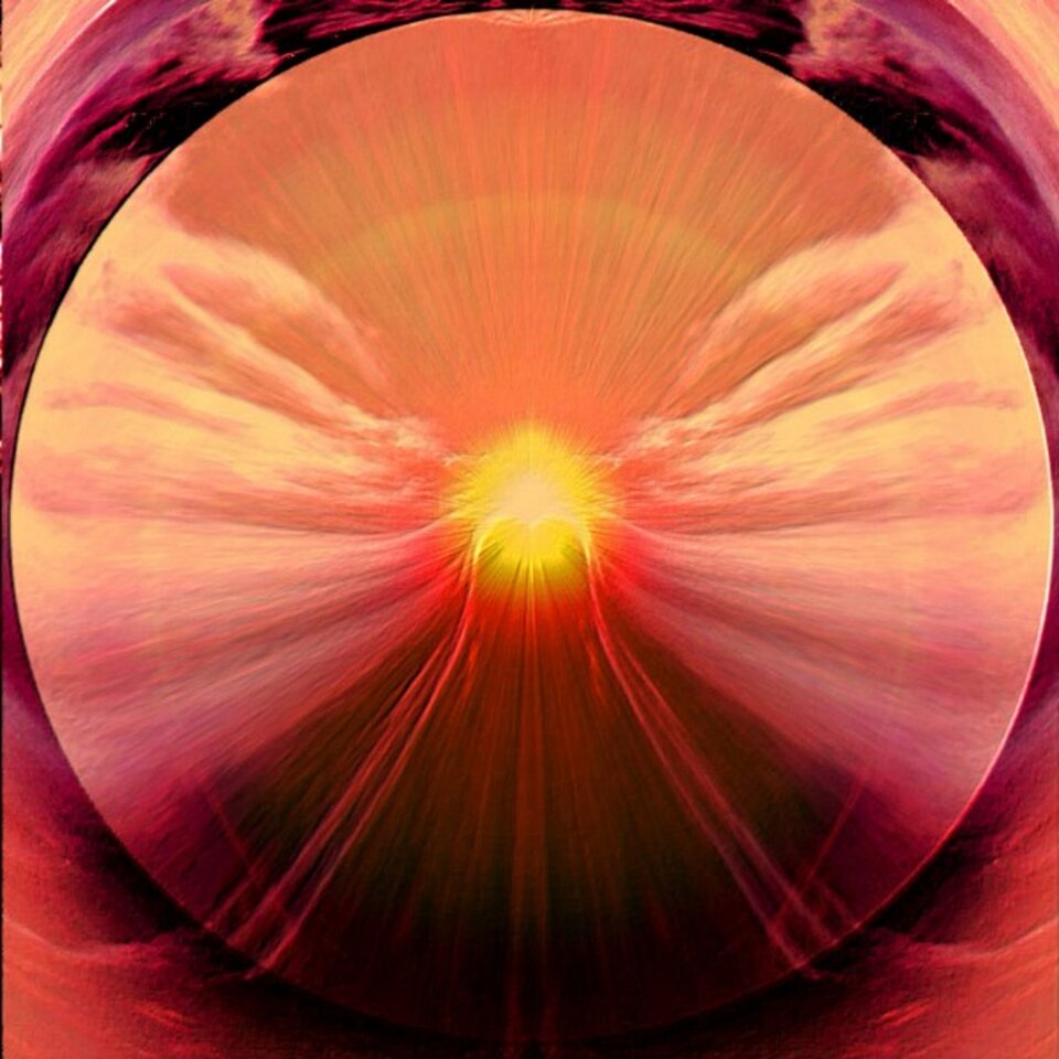 Im Mittelpunkt 32565, Digitalkunst auf Karton, José S. Ocón