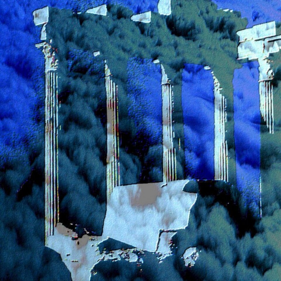 Zyklus Zeugen der Vergangenheit 32495, Digitalkunst auf Karton, José S. Ocón