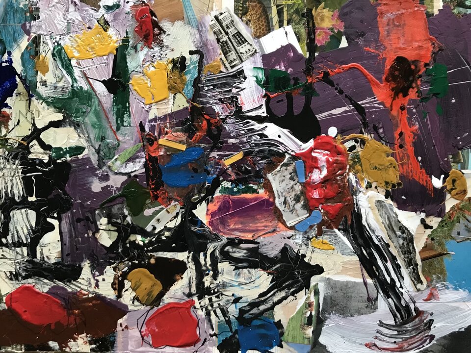 ostia antica, Collage und Mischtechnik Sperrholz, Peter Rademacher