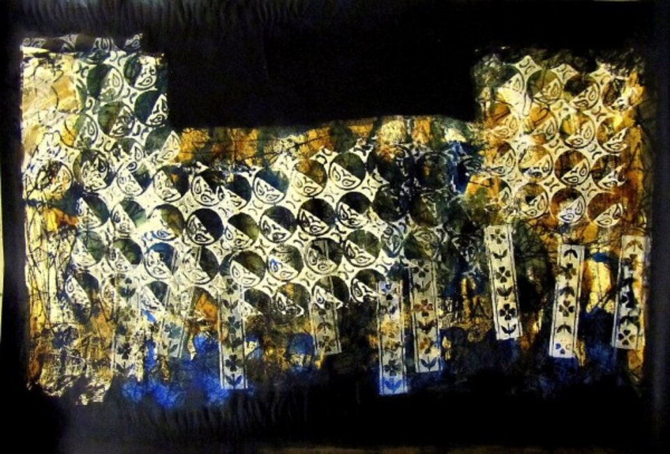 Samarkand, Mischtechnik auf Papier, Sven Wangemann