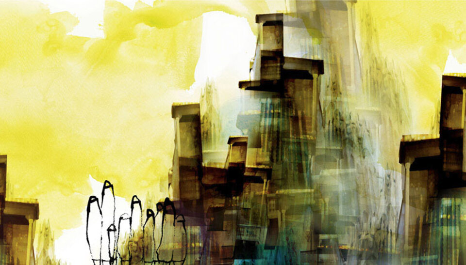 Sightseeing, Digitalkunst auf Aluminium, Kadie  Schmidt-Hackenberg