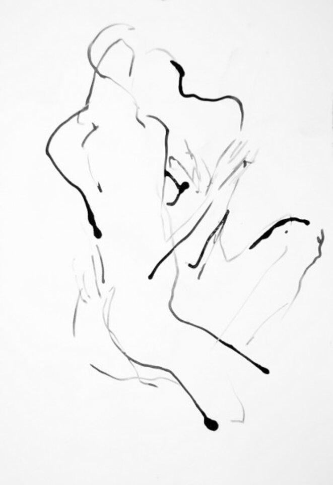 Paar III, Tusche , Anita Voigt