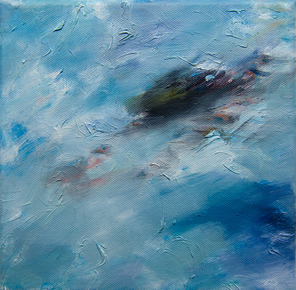 Freischwimmen, Öl auf Leinwand, Anita Voigt