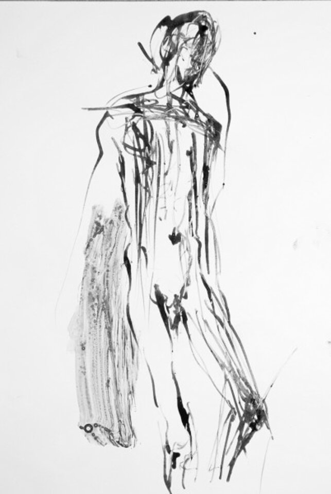 stehender Mann, Anita Voigt
