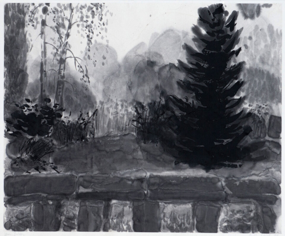 Morgen, Tusche Japanpapier, Anita Voigt