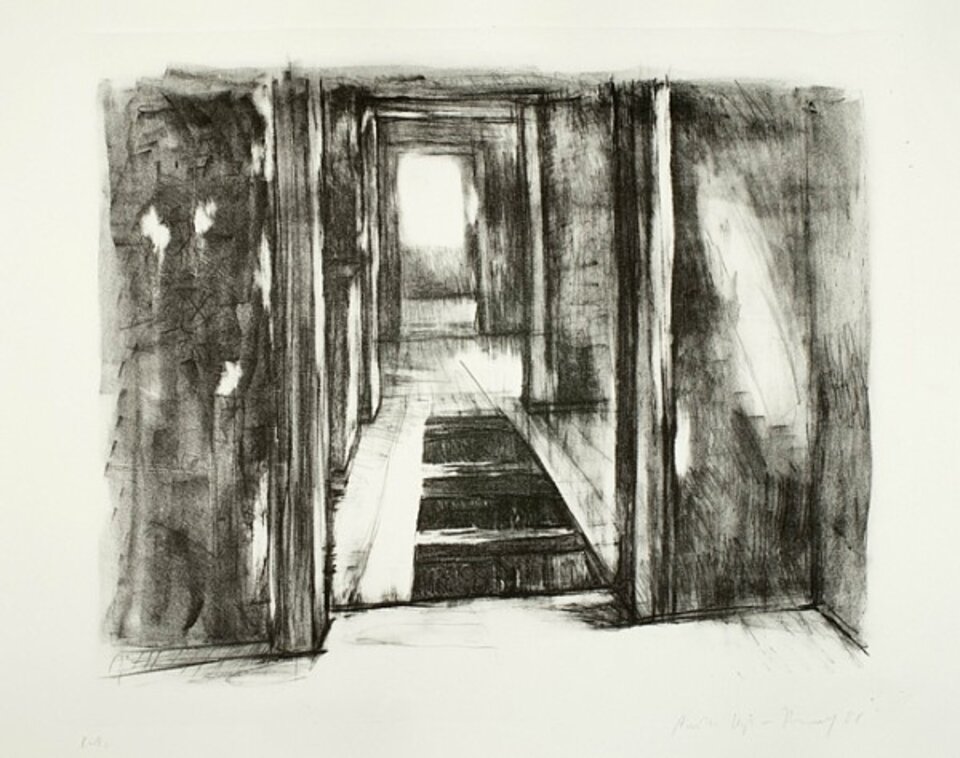 Haus des Leuchtturmwärters I, Litho auf Papier, Anita Voigt