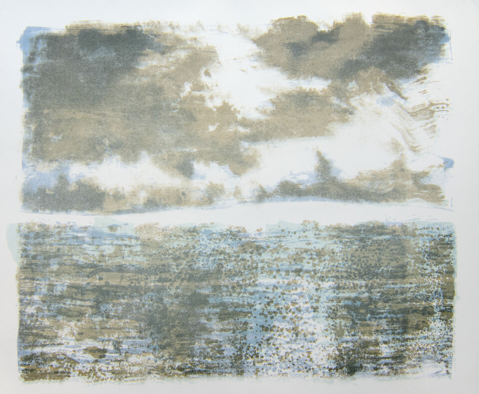 Ausblick, Lithografie Rives Bütten, Anita Voigt