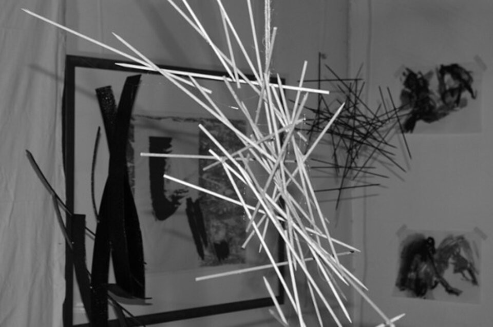 Zeichnung im Raum I und II, Holz , Anita Voigt