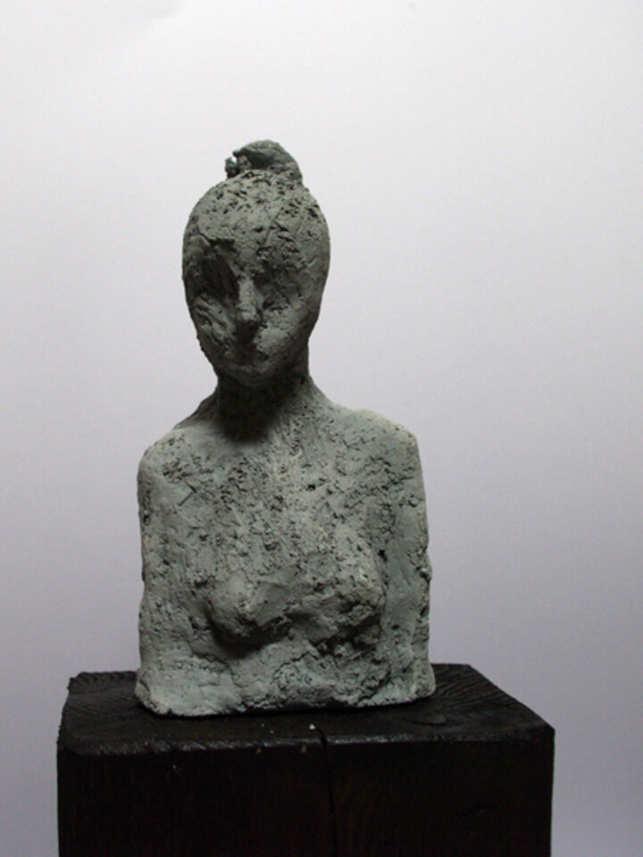 Mädchenbüste, Terracotta aus Ton, Anita Voigt