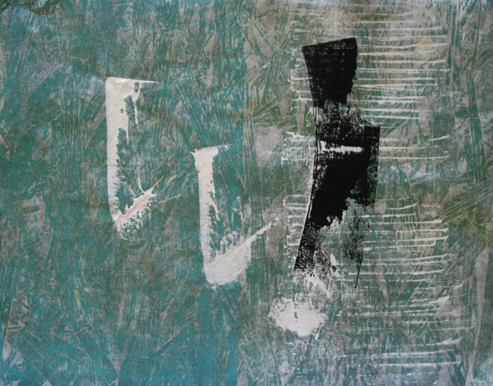 Wasser IV, Japanpapier, Anita Voigt