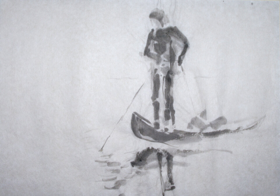 Detail III aus dem Buch , Tusche , Anita Voigt