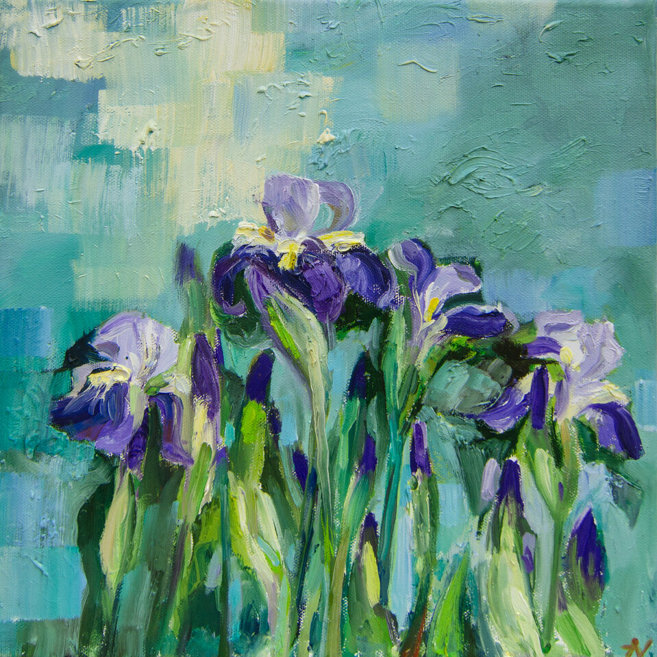 Iris II, Öl auf Leinwand, Anita Voigt