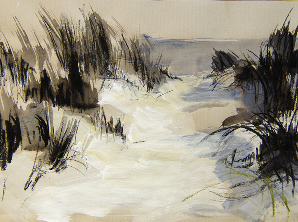 Südperd Nr. 4 / verkauft, Kohle, Kreide, Tempera , Anita Voigt
