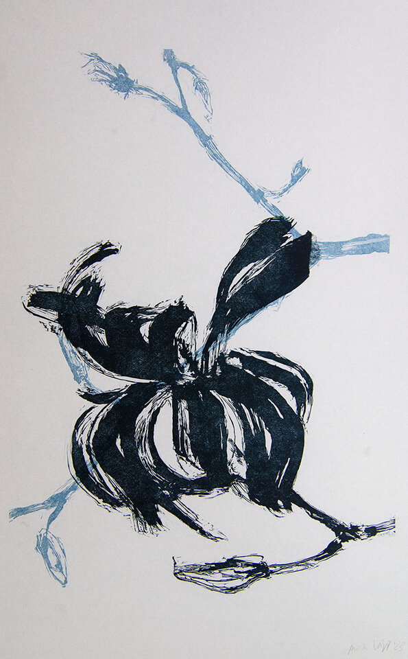 Magnolia I und II, Linolschnitt Japanpapier, Anita Voigt