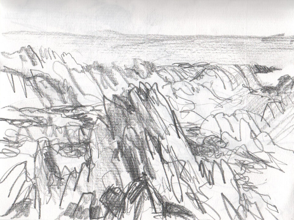 Irland 24 6, Graphit Papier Fabriano, Anita Voigt