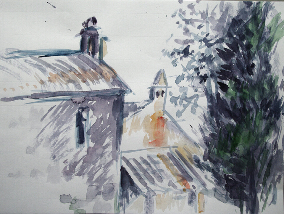 Santa Maria di Ferrano I, Aquarell , Anita Voigt