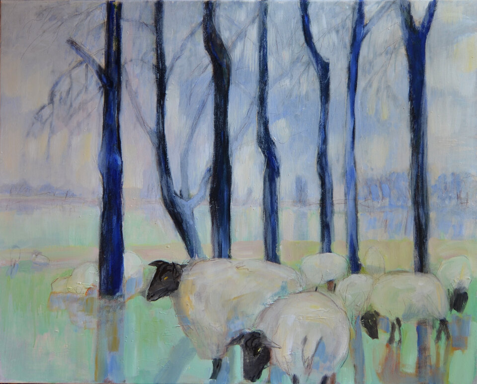 Früher Morgen, Acryl auf Leinwand, Anita Voigt