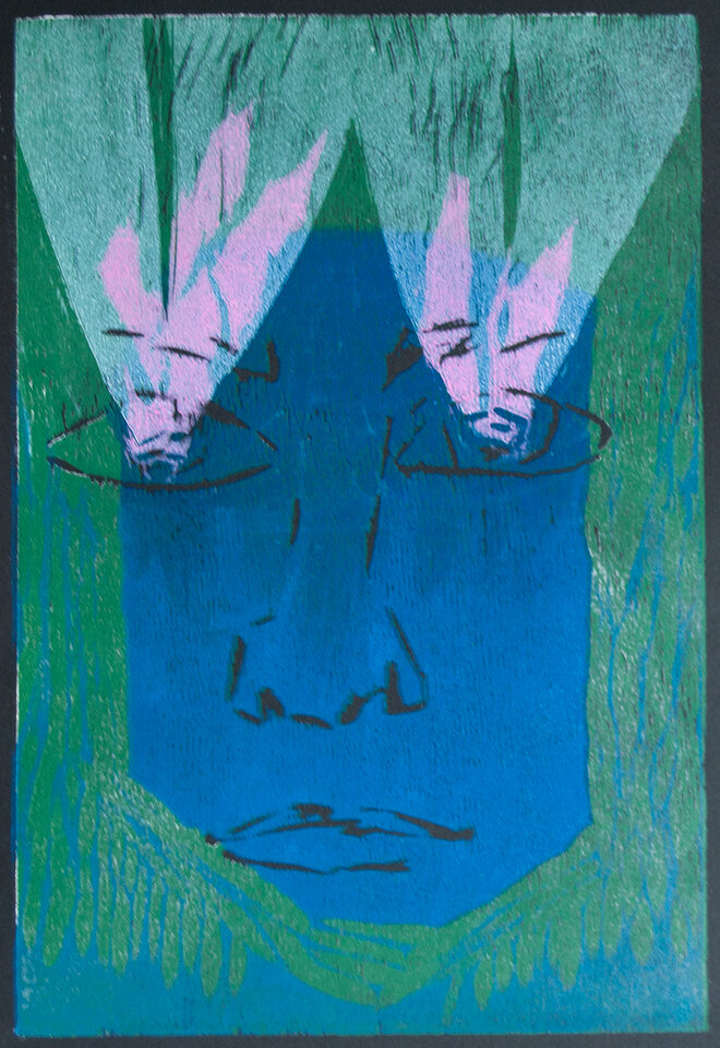 Das Feuer auf dem Berggipfel / Illustration 4 zum äthiopischen Märchen, Anita Voigt