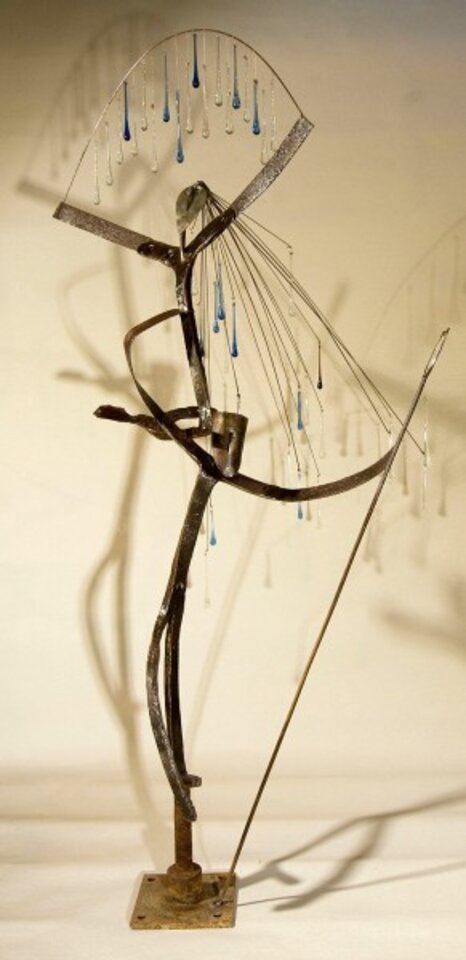 Der Fischer (Brunnenfigur), Stahl und Glas , Anita Voigt