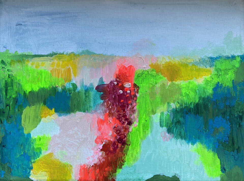 Mohnfeld, Acryl auf Leinwand, Susanne Ziegler