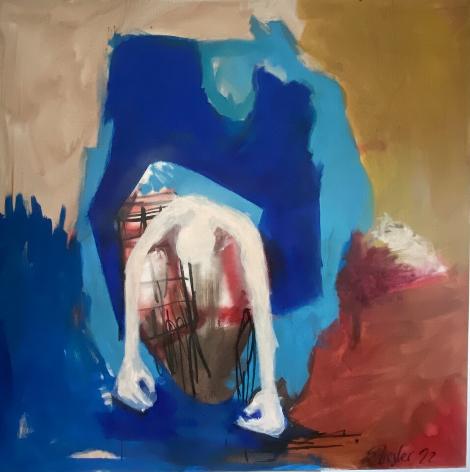 Pietà II, Mischtechnik auf Leinwand, Susanne Ziegler