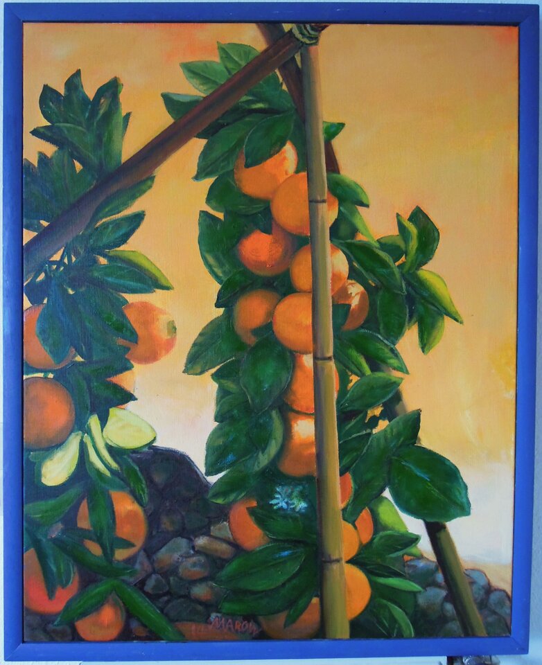 Joie de Vivre - Aber die Orangen in jenen Tagen, Öl auf Leinwand, Ernst Marow