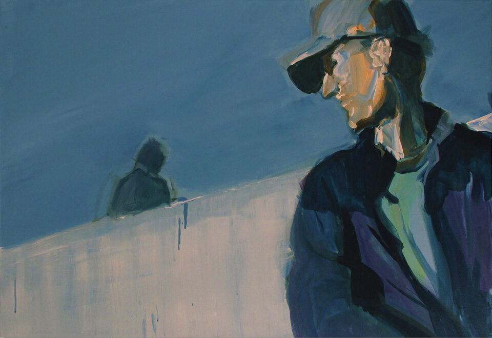 Blick zurück, Acryl auf Leinwand, Dieter Hess
