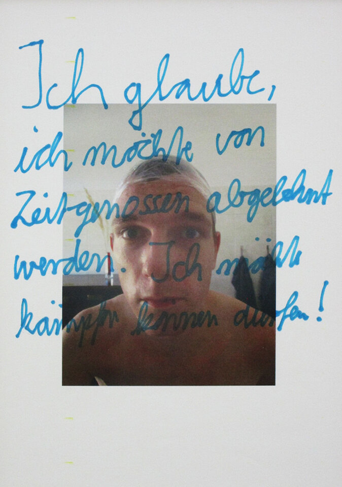 Standpunkt, Mischtechnik auf Papier, Friedrich Fröhlich