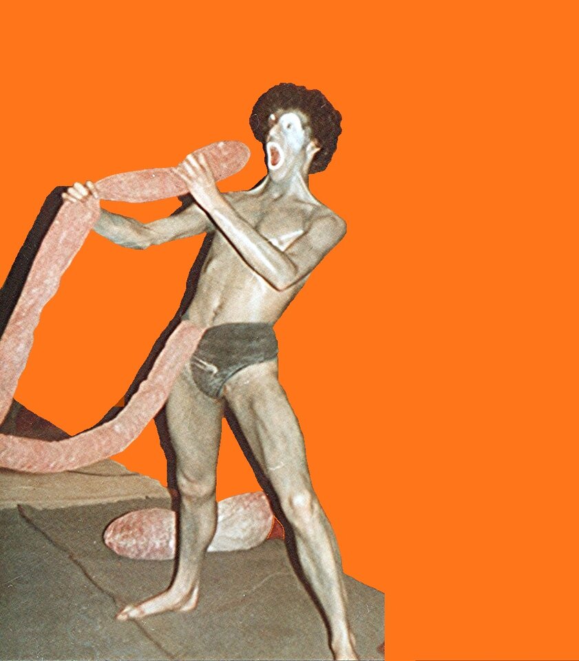 Skulpture Kostüme Penis -Ulisses Performance - Warschau 1984, Alexandra Holownia