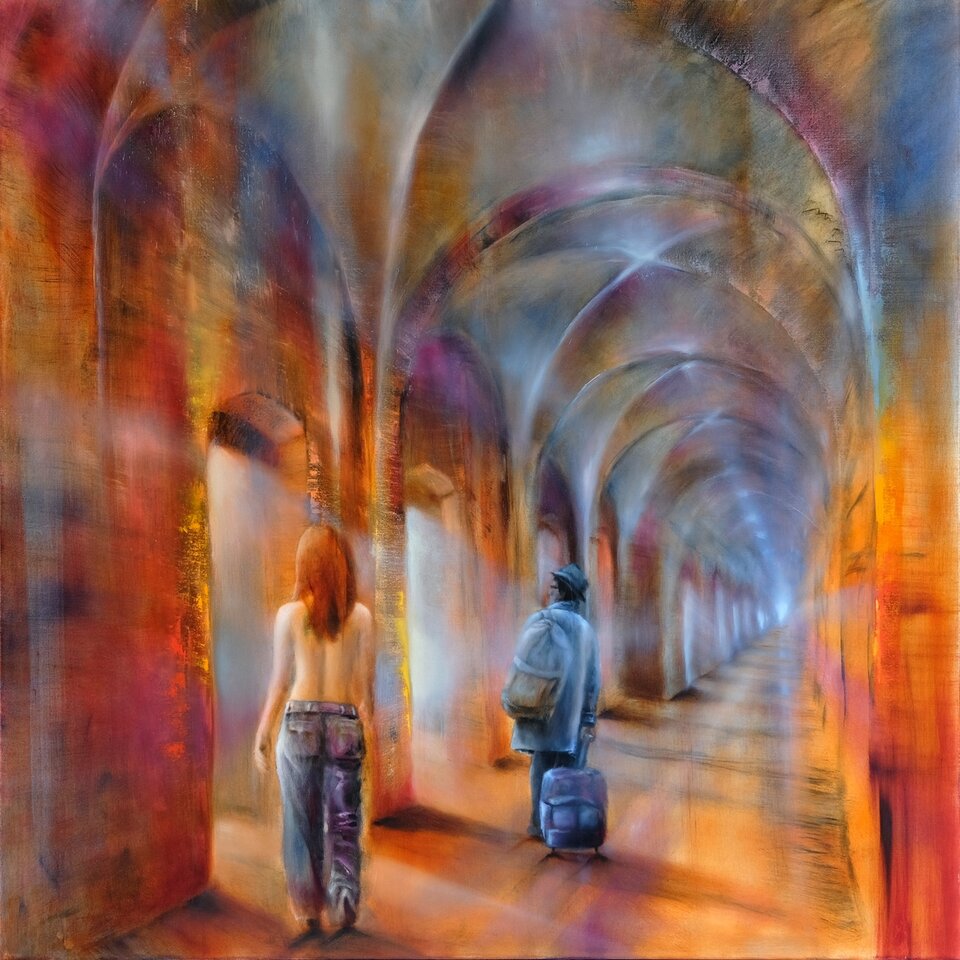 We are passengers, Öl auf Leinwand, Annette Schmucker Atelier und Galerie