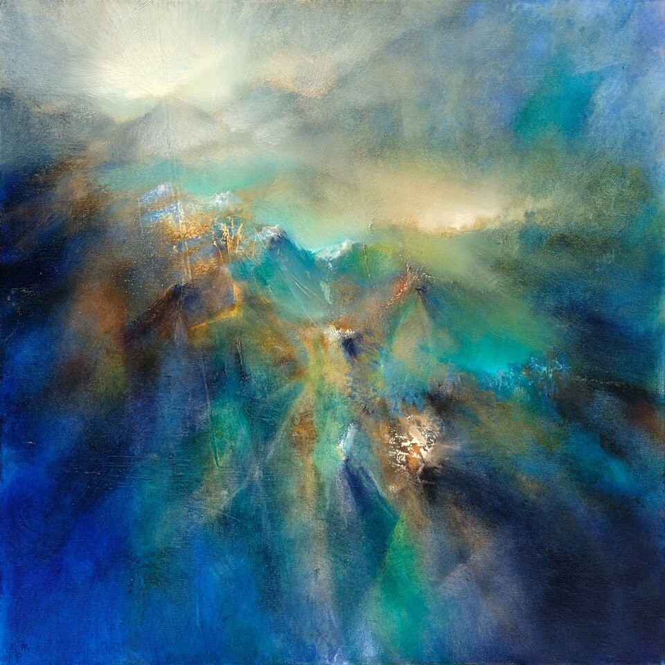 Über allen Gipfeln, Öl auf Leinwand, Annette Schmucker Atelier und Galerie