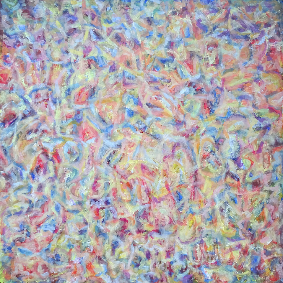 Aus der Serie "panta rhei" 2, Acryl, 100 x 100 cm auf Leinwand, Wolfgang Bittkau