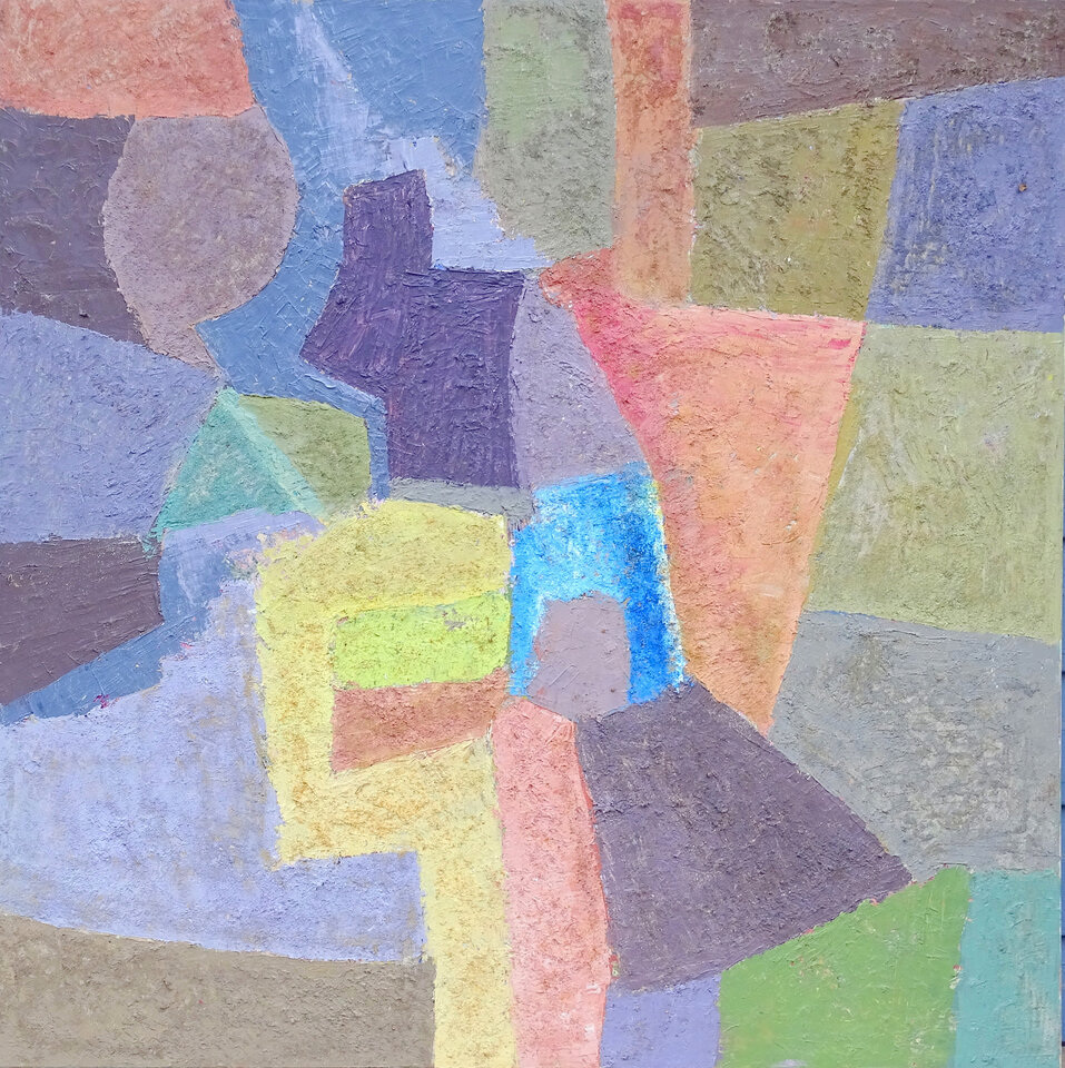 Interieur 2, Öl, 100 x 100 cm auf Leinwand, Wolfgang Bittkau