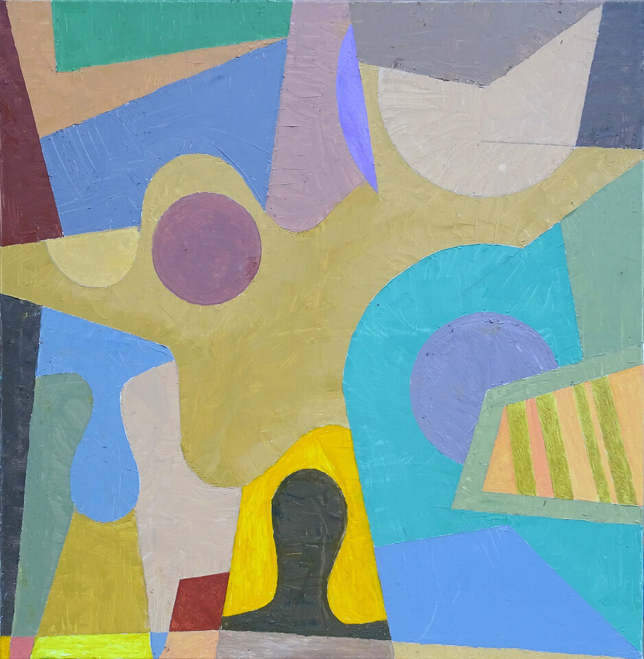 Interieur 1, Öl, 100 x 100 cm  auf Leinwand, Wolfgang Bittkau