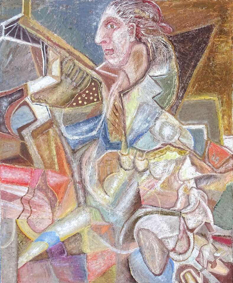 Stilleben mit Alex, Öl, 80 x 100 cm auf Leinwand, Wolfgang Bittkau