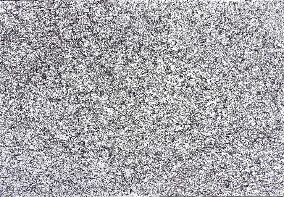 Struktur, Tusche, 44 x 30,5 cm , Wolfgang Bittkau