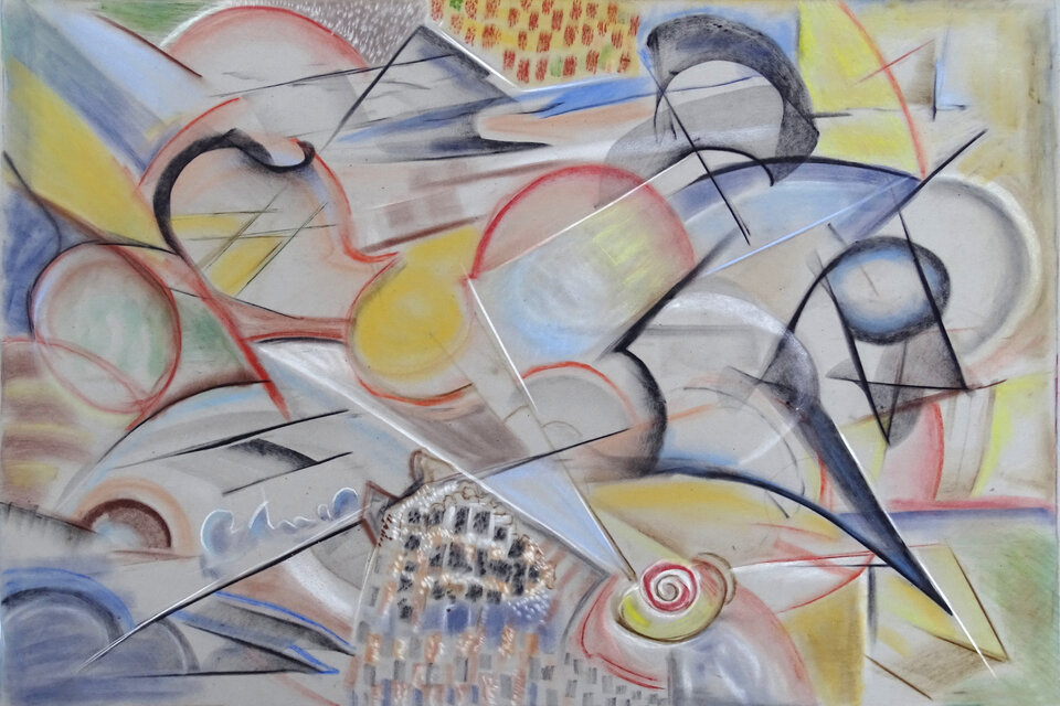 Komposition 8, Pastell, 65,8 x 46 cm Papier, Wolfgang Bittkau