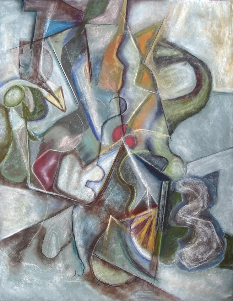 Komposition 3, Pastell, 60 x 78,8 cm Papier, Wolfgang Bittkau