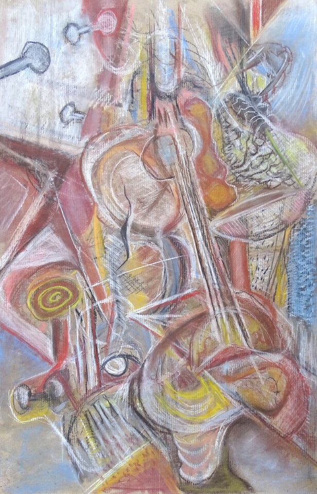 Ensemble, Pastell, 50 x 79,2 cm auf Papier, Wolfgang Bittkau