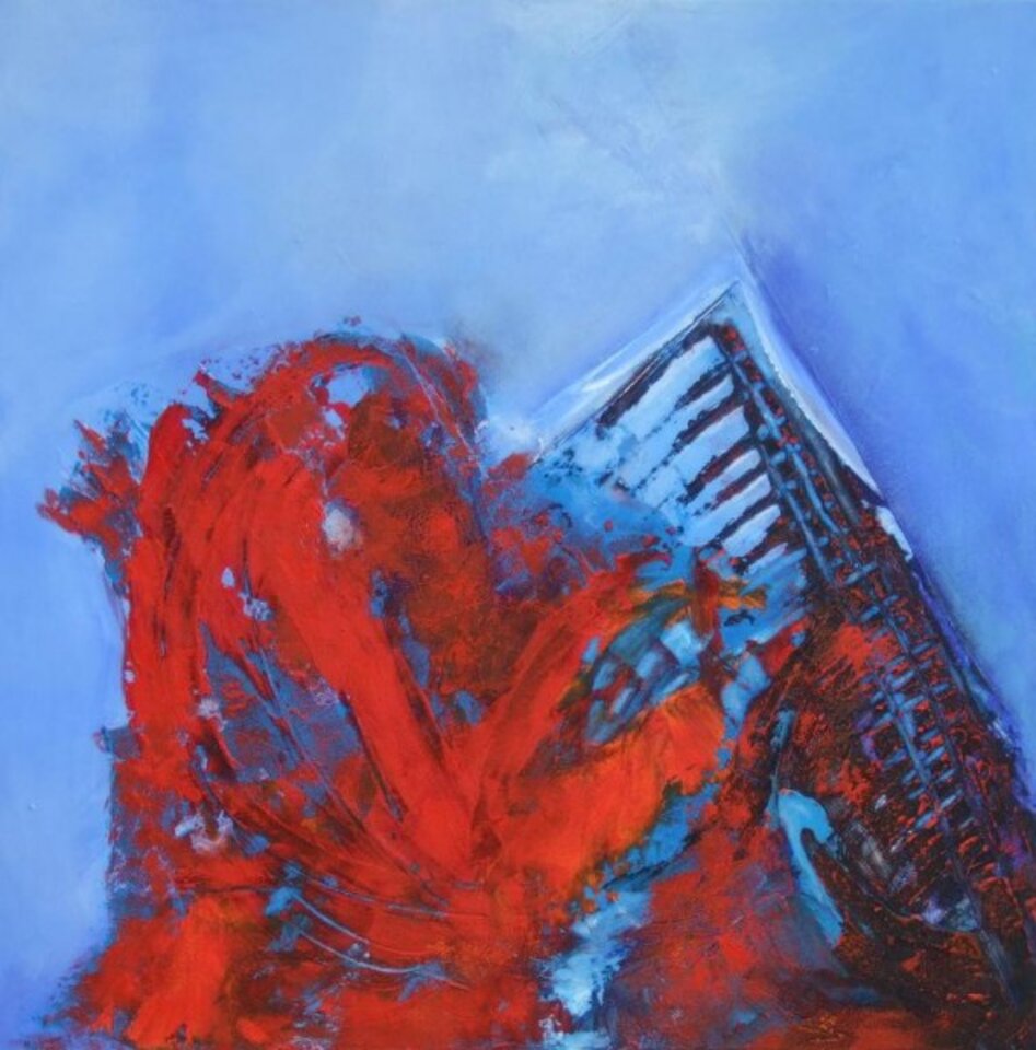 The drunken Superman is out of control, Acryl auf Leinwand, Markus Schon