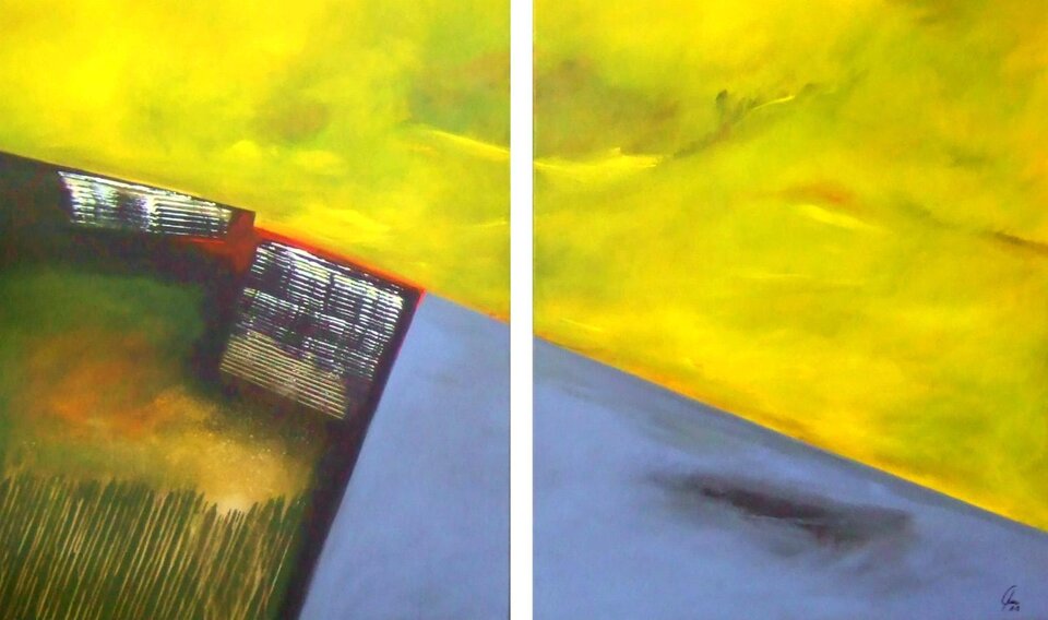 Downstream, Acryl auf Leinwand, Markus Schon