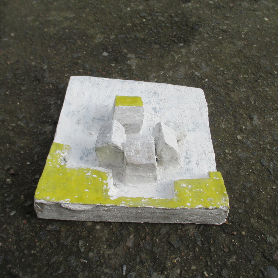 Häuser am Feld, Plastik , Anett Simon